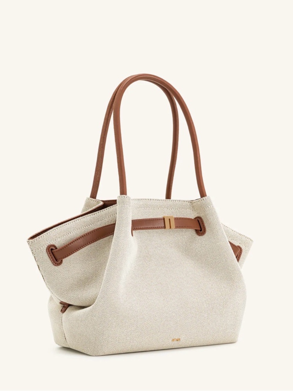 JW PEI- Hana Medium Tote Bag - Canvas and brown trim - Picture 6 of 10
